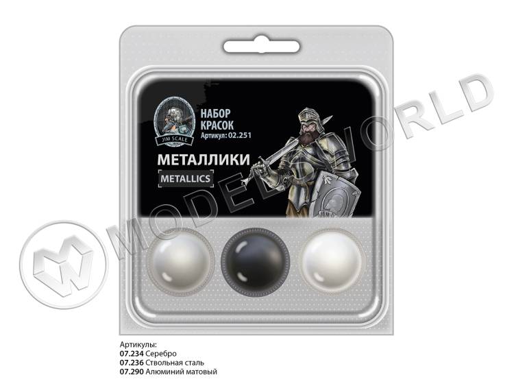 Набор спиртовых красок Jim Scale "Металлики" - фото 1