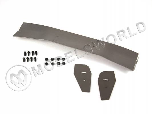 Заднее алюминиевое антикрыло 168x28mm GT 1/10 с крепежом (Серый)
