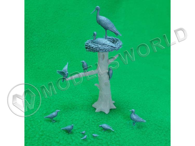 Набор фигурок "Сельские птицы", 13 шт. Масштаб 1:35 - фото 1