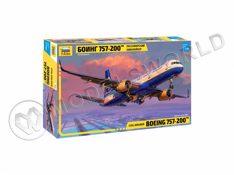 Склеиваемая пластиковая модель Пассажирский авиалайнер Боинг 757-200™. Масштаб 1:144 - фото 1