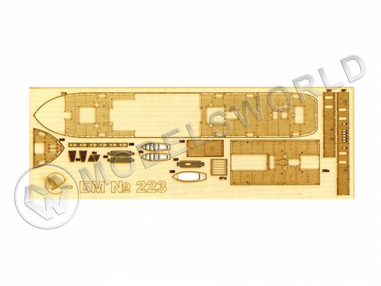 Палуба для парохода "Ленин". Масштаб 1:200 - фото 1