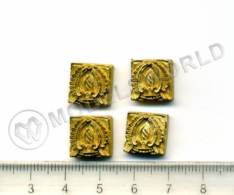 Декоративный элемент, барельеф, 12 мм, металл 1 шт.