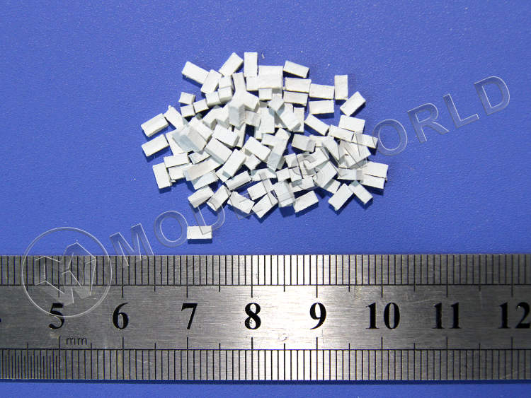 Кирпич белый (силикатный), 100 шт. Масштаб 1:72 - фото 1