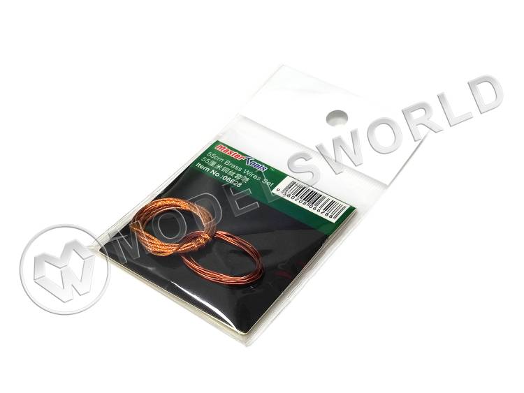 Набор латунных тросов, диаметр 0.35 и 0.8 мм, длина 55 см - фото 1