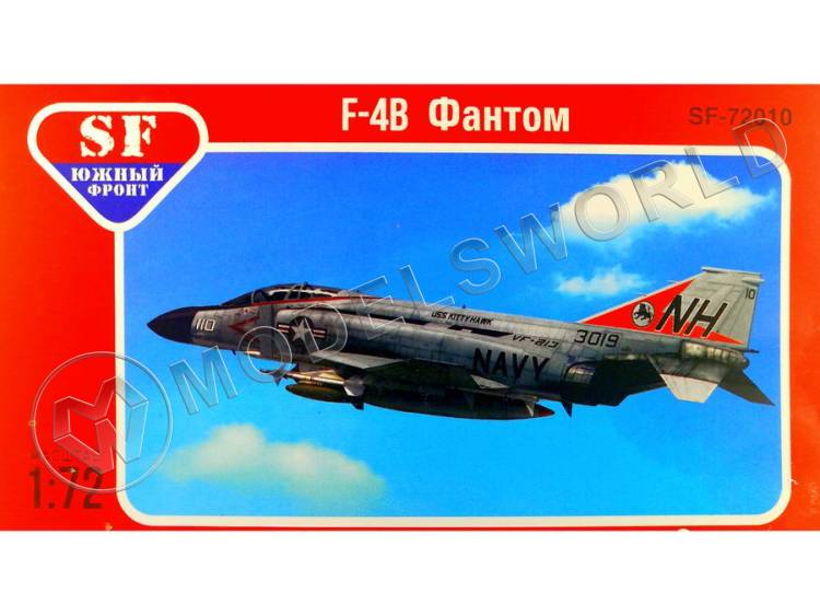 Склеиваемая пластиковая модель Самолет F-4B Фантом. Масштаб 1:72 Склеиваемая пластиковая модель Самолет F-4B Фантом. Масштаб 1:72 - фото 1