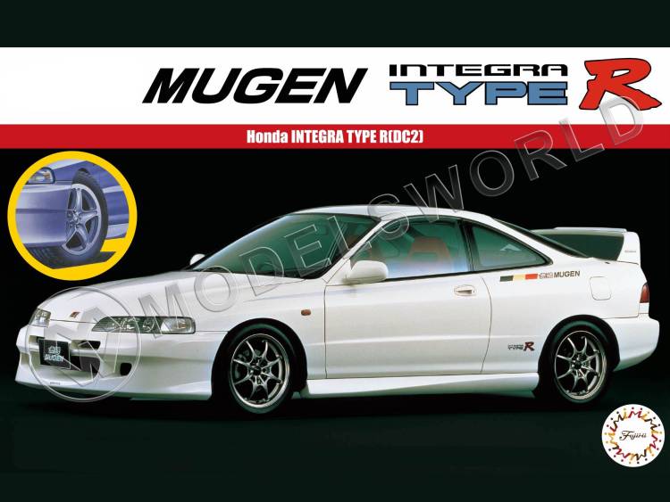 Склеиваемая пластиковая модель автомобиль Honda Integra Mugen Type-R. Масштаб 1:24 - фото 1