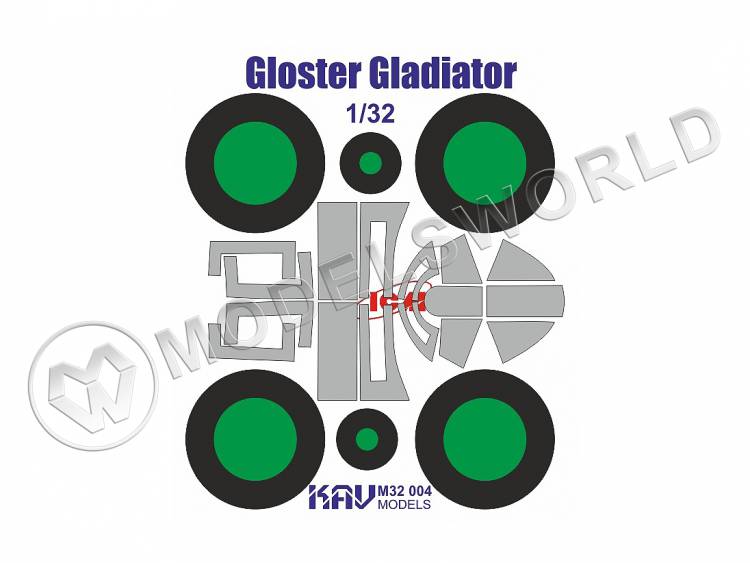 Окрасочная маска на  Gloster Gladiator, ICM. Масштаб 1:32 - фото 1