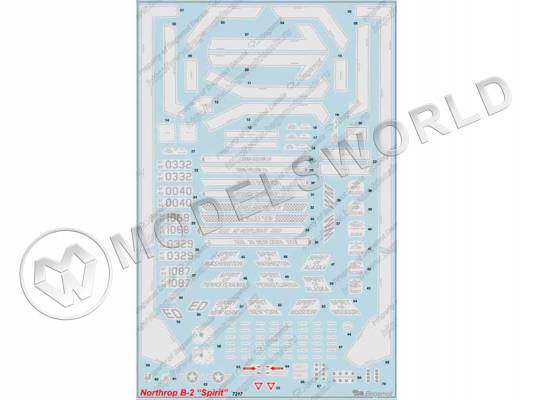 Декаль Нортроп В-2А. Масштаб 1:72