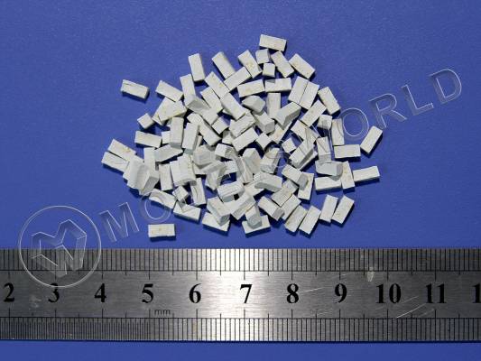 Шлакоблоки (200х200х400), 100 шт. Масштаб 1:72