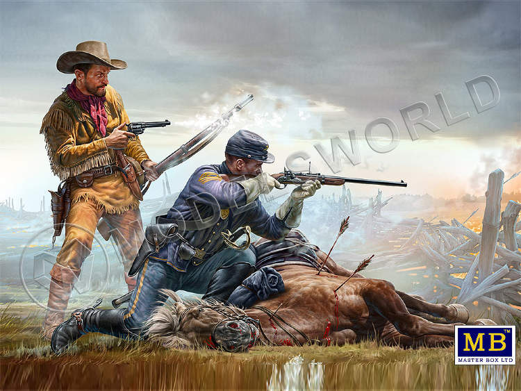 Фигуры из Серии Индейских войн. Последнее пристанище. Масштаб 1:35 - фото 1