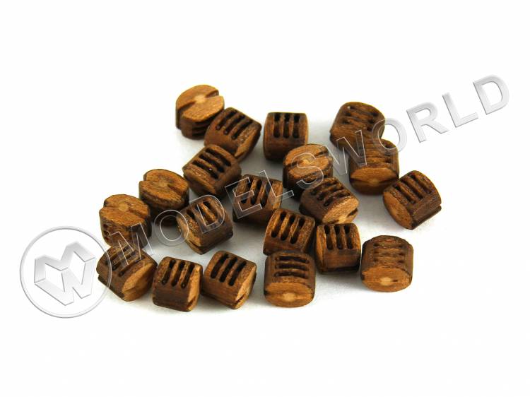 Блок трехшкивный 2 мм, груша, 10 шт Блок трехшкивный 3.5 мм, груша, 10 шт - фото 1