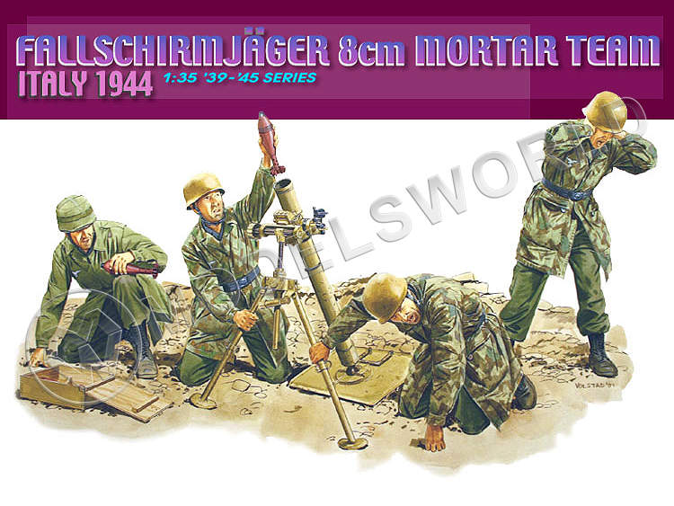 Фигуры солдат Расчет Fallschirmjager 8 см (Италия, 1944). Масштаб 1:35 Фигуры солдат Расчет Fallschirmjager 8 см (Италия, 1944). Масштаб 1:35 - фото 1