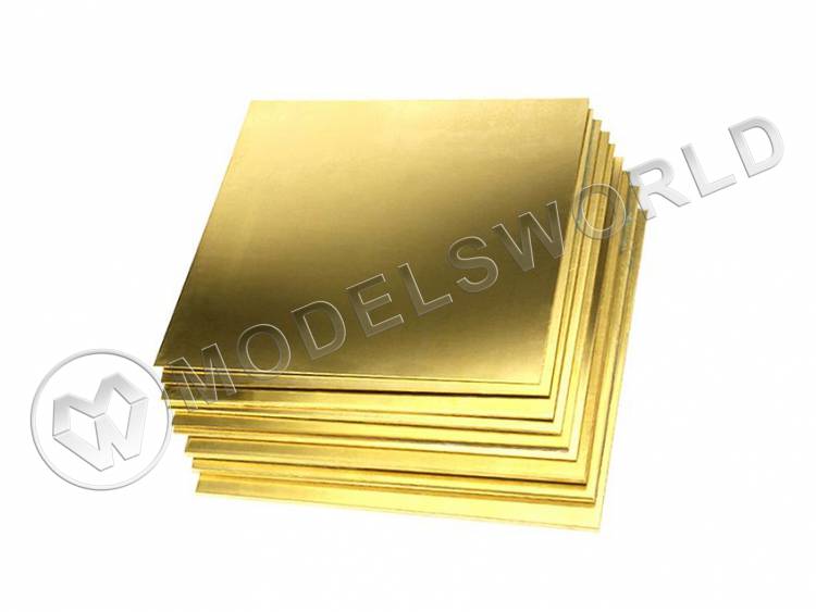 Латунь 1.6 мм, лист 15х30 см, 1 шт - фото 1