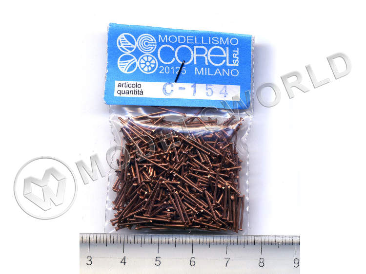Гвоздь, медь, 0.7х10 мм, 400 шт Гвоздь, медь, 0.7х10 мм, 400 шт - фото 1