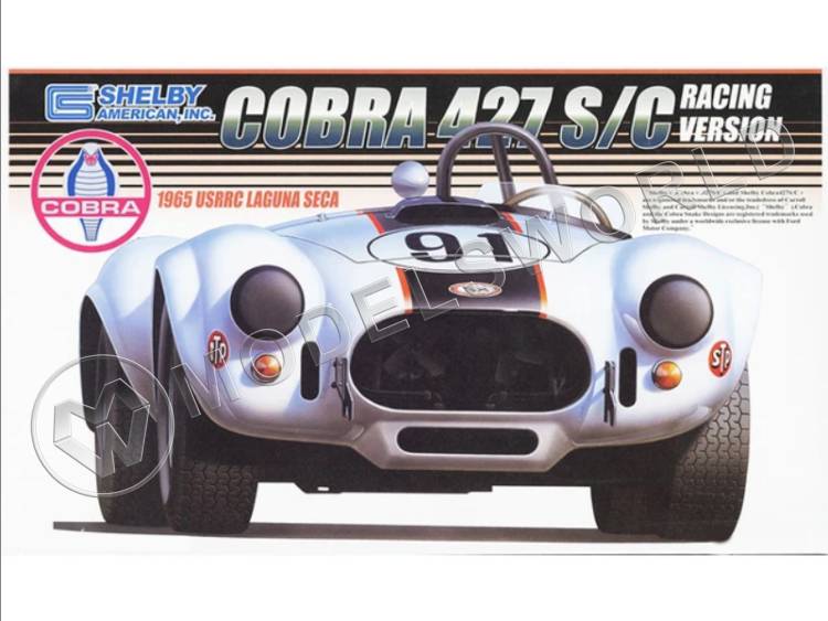 Склеиваемая пластиковая модель автомобиль Cobra 427 S/C Racing Ver. 1965. Масштаб 1:24 - фото 1