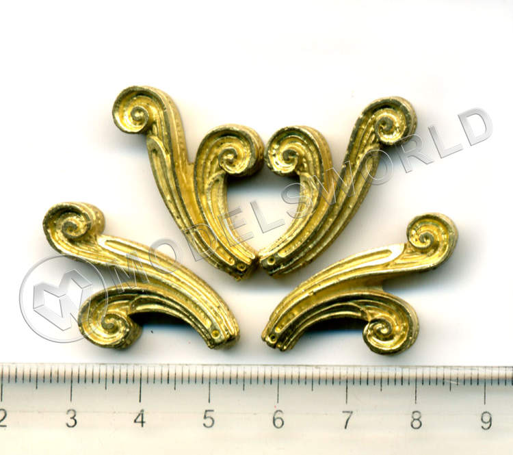 Декоративный элемент, завиток, 30 мм, металл 1 шт. - фото 1
