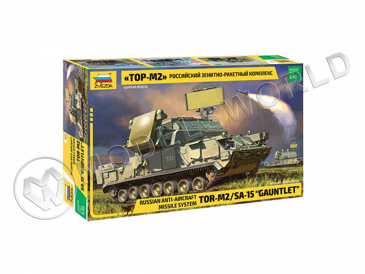 Склеиваемая пластиковая модель Российский зенитно-ракетный комплекс «ТОР-М2». Масштаб 1:35 - фото 1