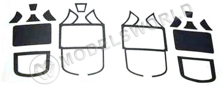 Окрасочная маска переплета фонаря Як-9. Масштаб 1:48