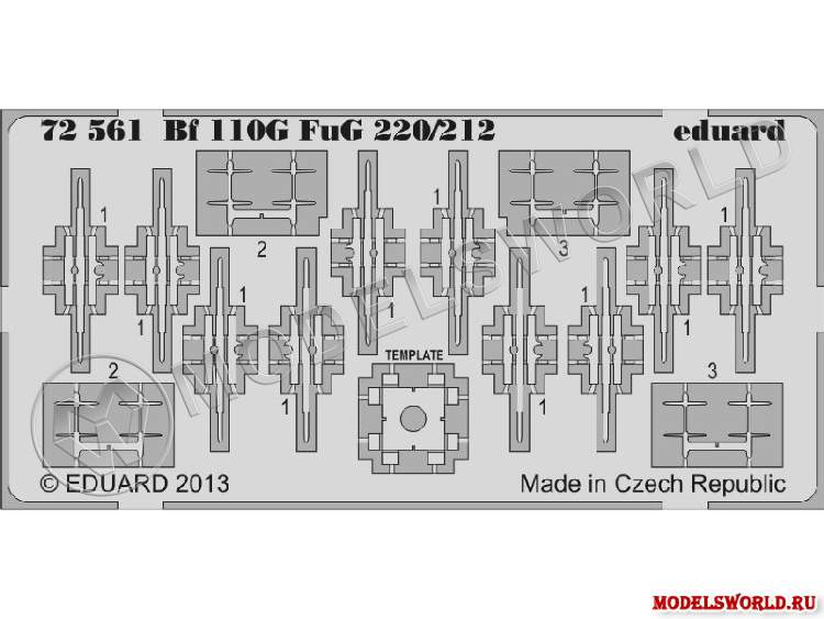 Фототравление 1:72 для модели Bf 110G FuG 220/212, EDUARD - фото 1