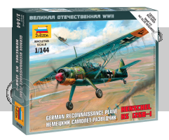 Немецкий самолет-разведчик Henschel Hs 126B-1 (Хеншель). Масштаб 1:144