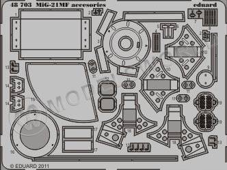 Фототравление аксессуары для MiG-21MF, Eduard. Масштаб 1:48