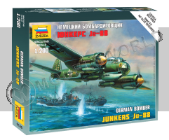 Немецкий бомбардировщик "Юнкерс" Ju-88A4. Масштаб 1:200