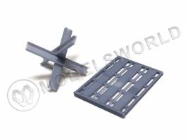 Противотанковый еж, швеллер, 3 шт. Масштаб 1:35