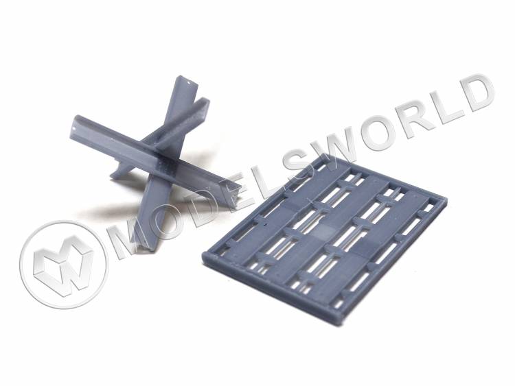 Противотанковый еж, швеллер, 3 шт. Масштаб 1:35 Противотанковый еж, швеллер, 3 шт. Масштаб 1:35 - фото 1