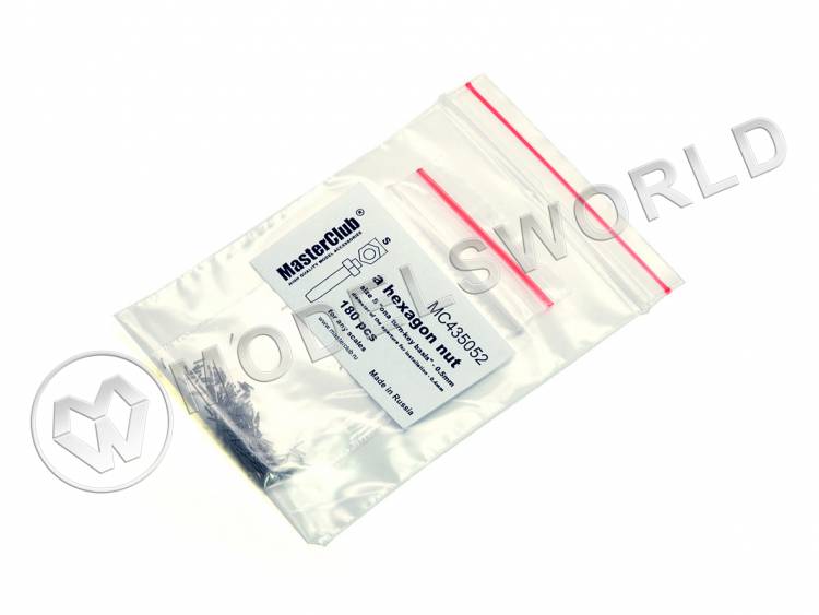 Стандартная гайка, размер под ключ - 0.5 мм - фото 1