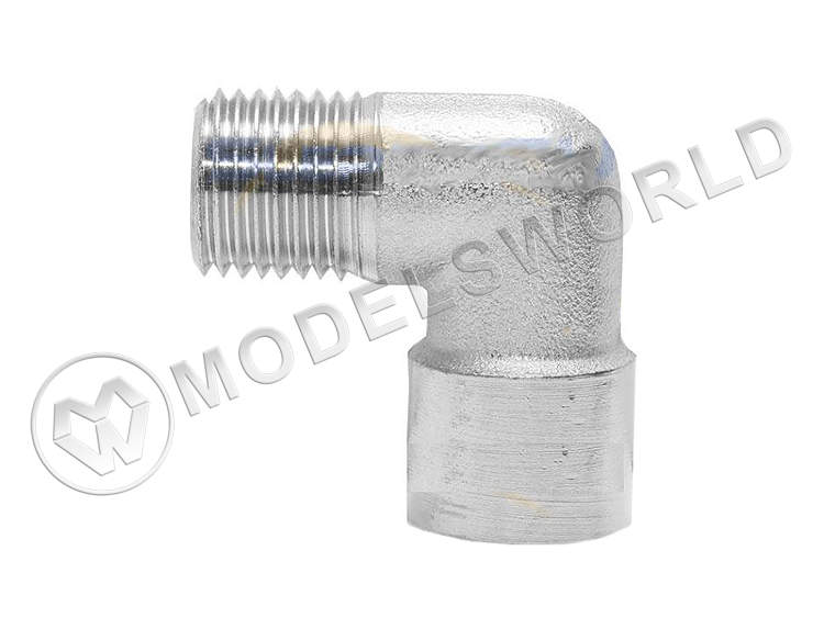 Переходник гайка G1/4"- штуцер G1/4" Г-образный для компрессора - фото 1