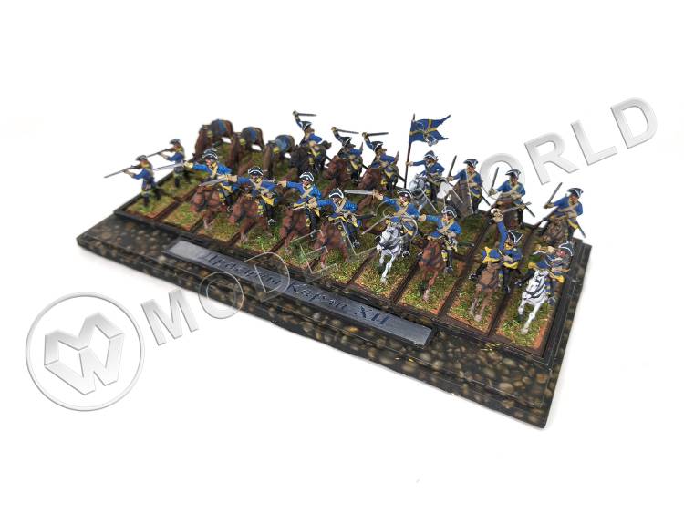 Готовая модель, миниатюра "Шведские драгуны" 15 фигур в масштабе 1:72 - фото 1