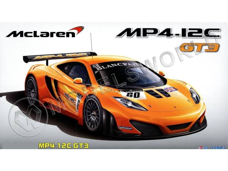 Склеиваемая пластиковая модель Суперкар Mclaren MP4-12C GT3. Масштаб 1:24 - фото 1