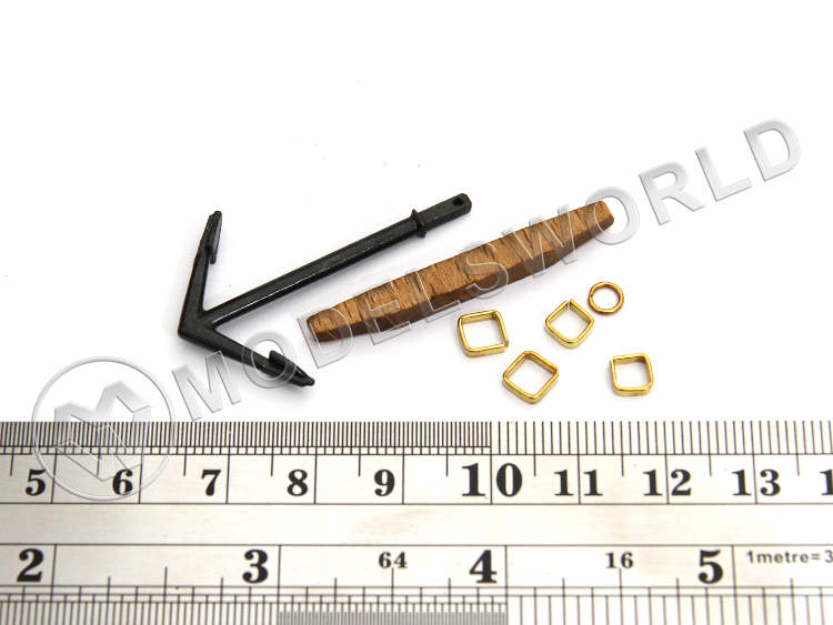 Испанский якорь, металл и дерево, 40 мм - фото 1