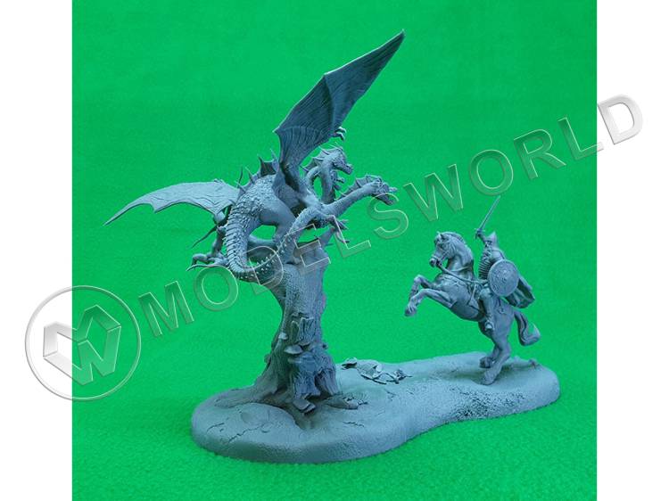 Миниатюра "Добрыня Никитич и Змей Горыныч". Масштаб 1:35 - фото 1