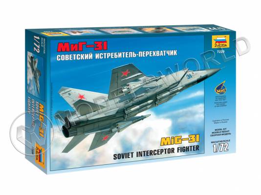 Склеиваемая пластиковая модель Истребитель-перехватчик MiG-31. Масштаб 1:72