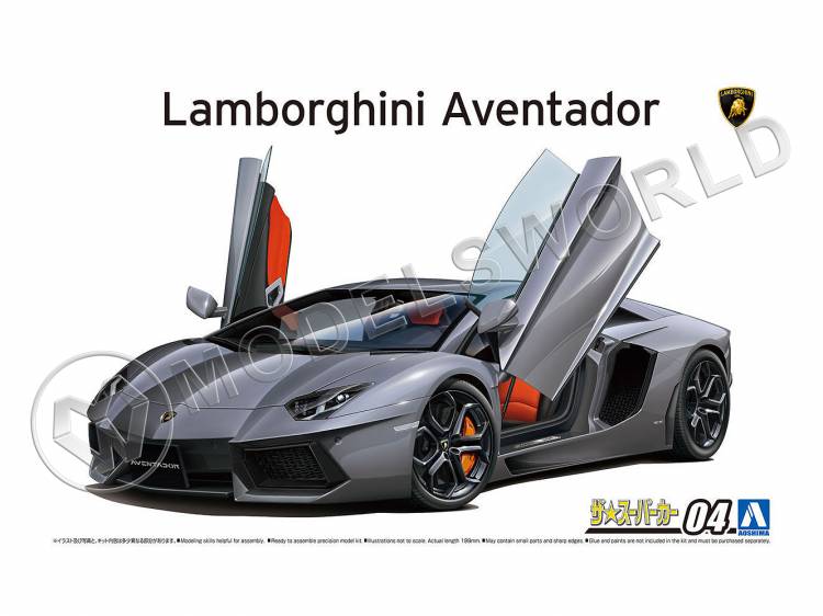 Склеиваемая пластиковая модель автомобиль Lamborghini Aventador LP700-4 '11. Масштаб 1:24 - фото 1