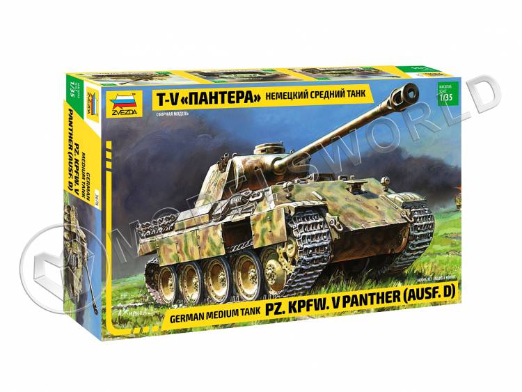 Склеиваемая пластиковая модель танка PzKpfw V ausf D "пантера". Масштаб 1:35 - фото 1