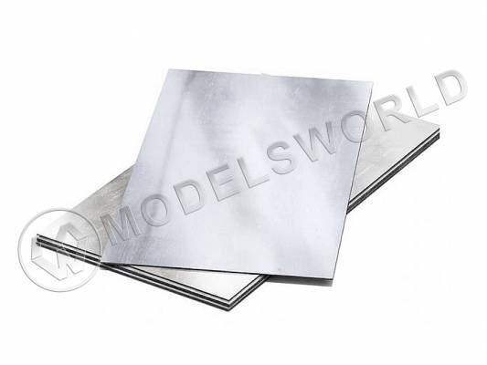 Алюминий 2.3 мм, лист 15х30 см, 1 шт