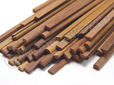 Полукруглая заготовка, орех. Диаметр 3 мм, длина 50 см (1 шт) - фото 1