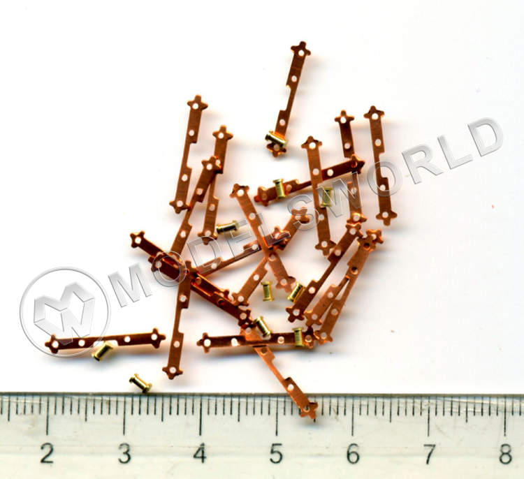 Петля для пушечного порта с втулкой , медь, 7 мм, 10 пар - фото 1