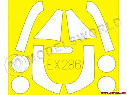 Окрасочная маска для F-16AM, Kinetic. Масштаб 1:48 - фото 1