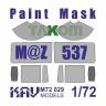 Окрасочная маска на остекление МаЗ-537, Takom. Масштаб 1:72