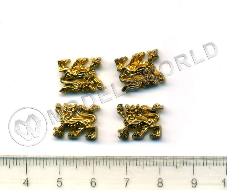 Декоративный элемент, лев, 10 мм, металл 1 шт. Декоративный элемент, лев, 10 мм, металл 1 шт. - фото 1