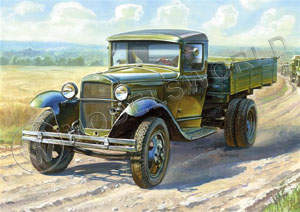 Склеиваемая пластиковая модель Советский армейский грузовик "Полуторка". Масштаб 1:35 - фото 1