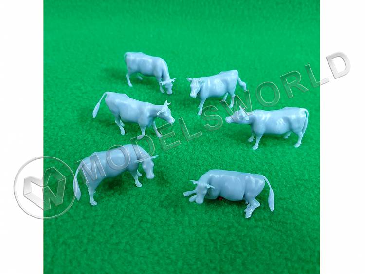 Набор фигурок "коровы", 6 шт. Масштаб 1:72 - фото 1