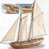 Набор для постройки модели корабля VIRGINIA американская военная шхуна. Масштаб 1:41