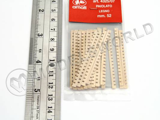 Заготовки для решеток, липа, 2х52 мм, 30 шт