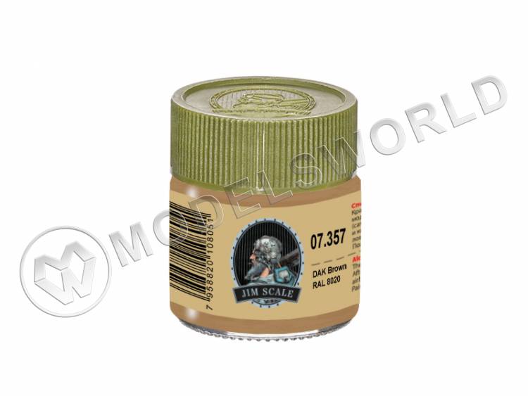 Спиртовая краска Jim Scale DAK Brown (RAL 8020), 10 мл - фото 1