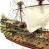 Готовая модель линейного корабля "Повелитель морей" в футляре. Масштаб 1:84
