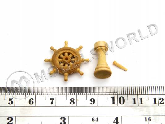 Штурвал с основанием, самшит, 20 мм